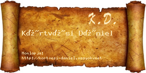 Körtvési Dániel névjegykártya