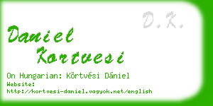 daniel kortvesi business card